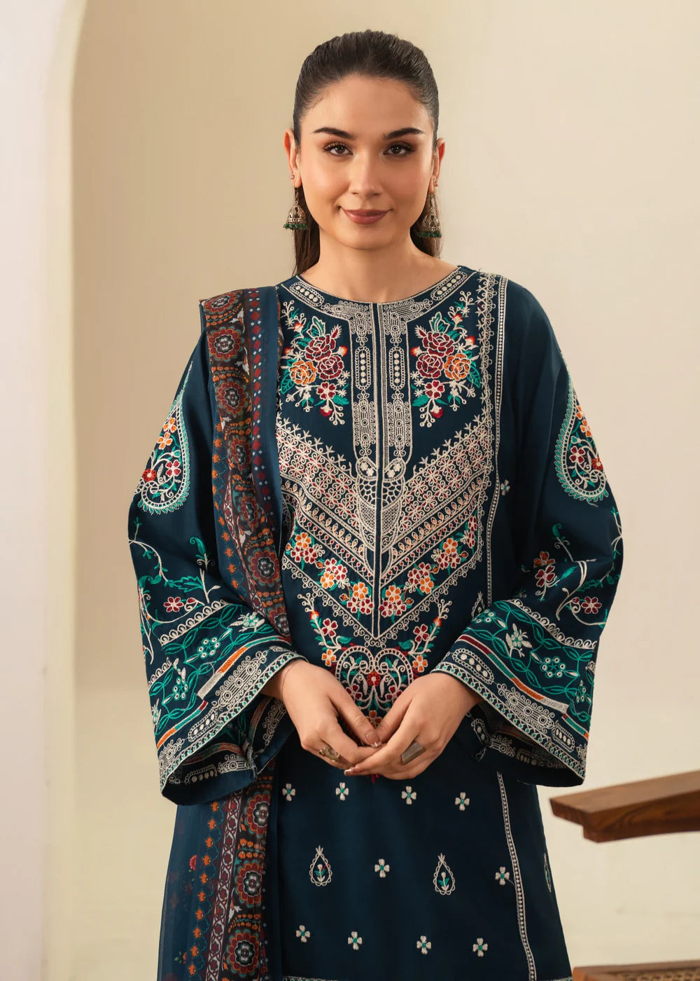 SAJJAL EMBROIDERED 3PC T