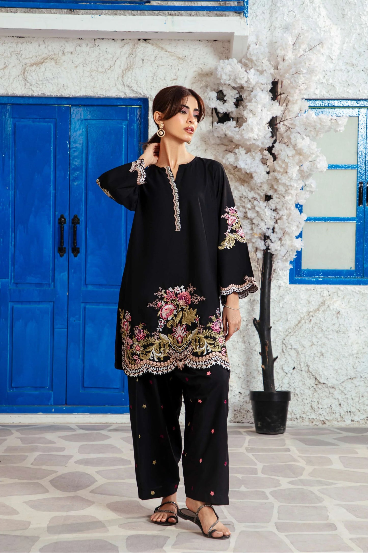 Mehar 2 Piece Embroidered Suit – Elegant Casual Wear T