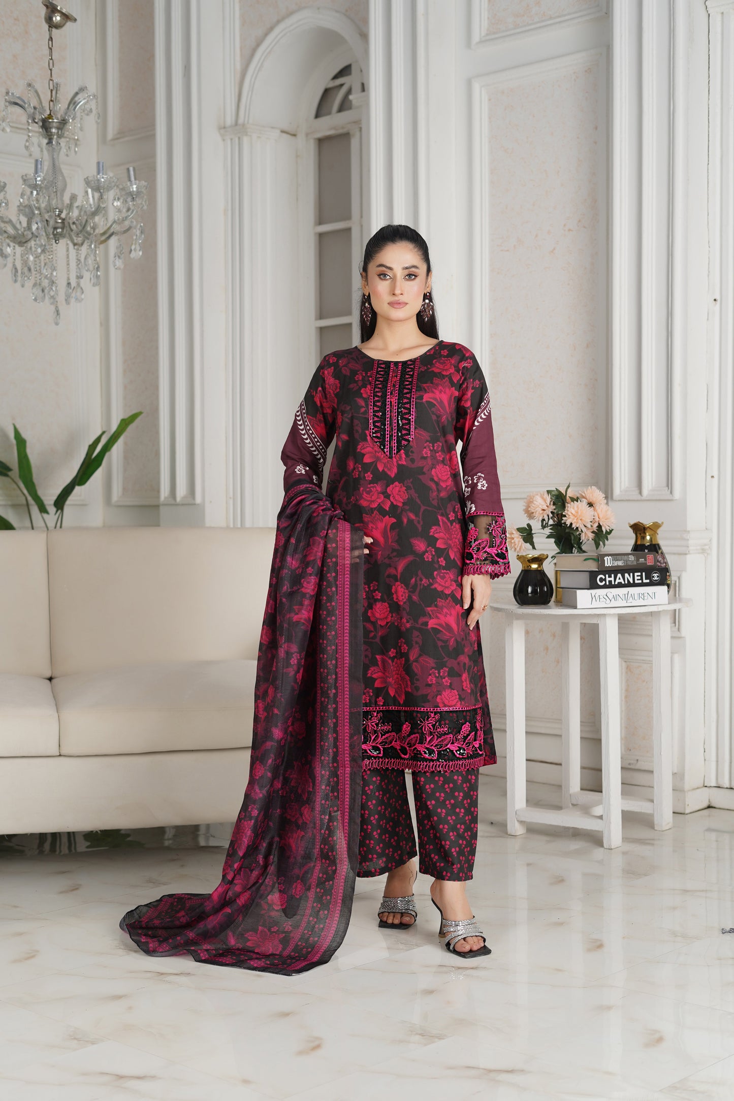Soz-e-Dil Serenity 3PC Stitched Cotton Lawn Suit H