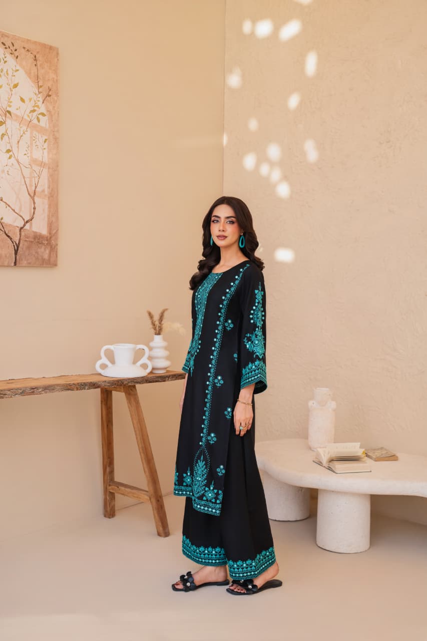 SERENA Embroidery 2PC (9MM Work) – Premium Stitched Outfit PL