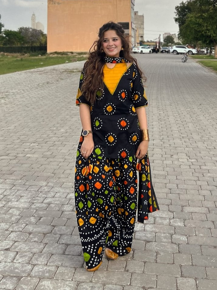 Rangoli Dot Print 3 Piece – A Perfect Blend of Elegance  Everyday Fashion