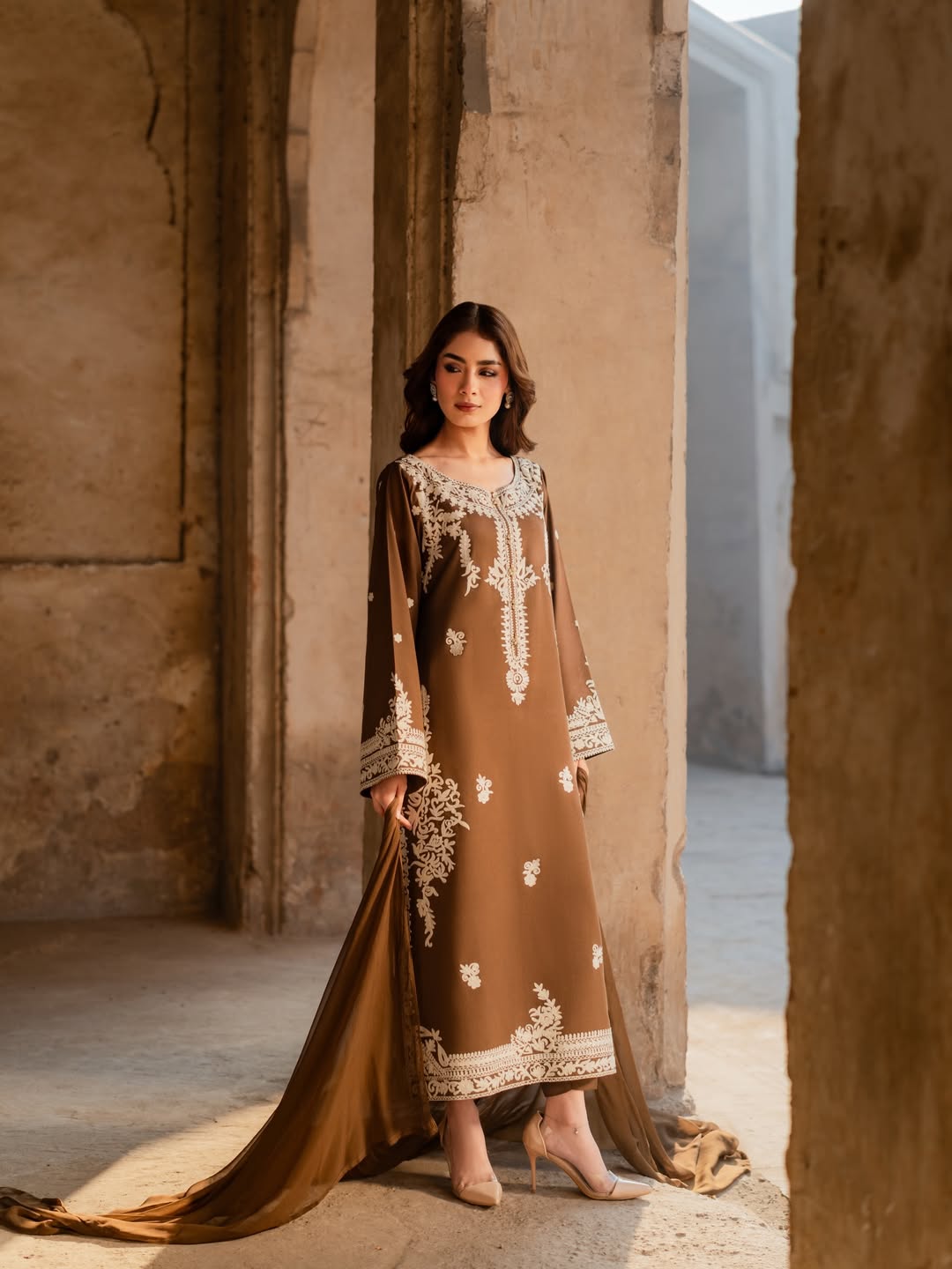Camel Brown Linen 3 Piece – Timeless Elegance for Every Season
