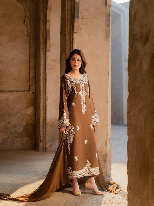 Camel Brown Linen 3 Piece – Timeless Elegance for Every Season
