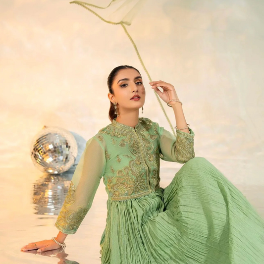 Stunning Green Anarkali Dress – Timeless Elegance & Grace