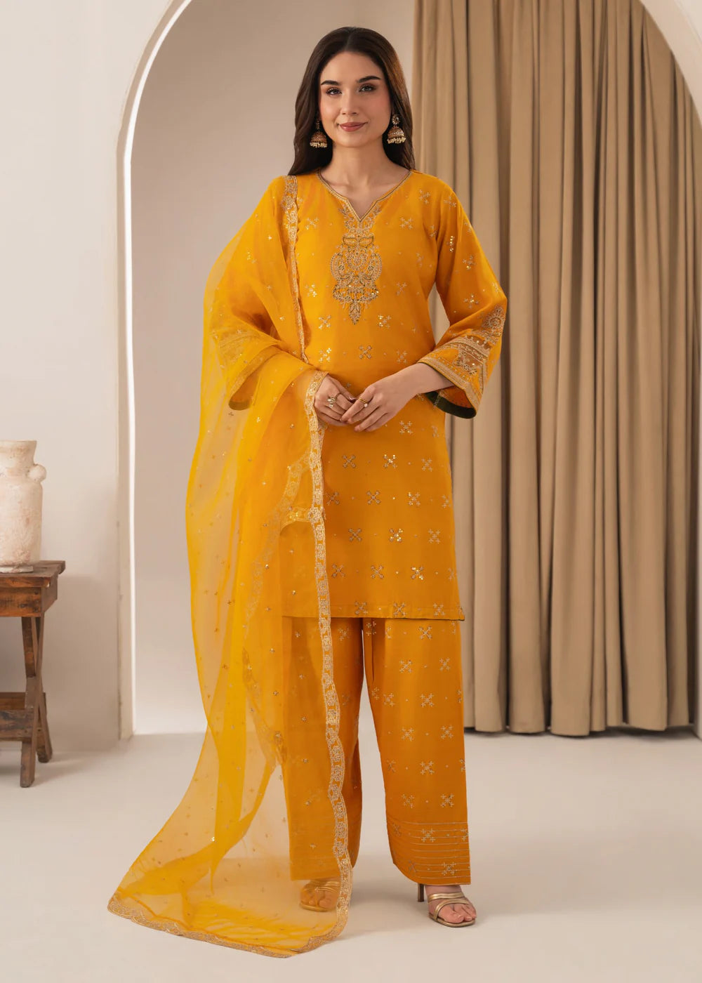 Sona Embroidered 3PC Dress T