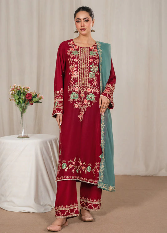 AROHA EMBROIDERED 3PC T