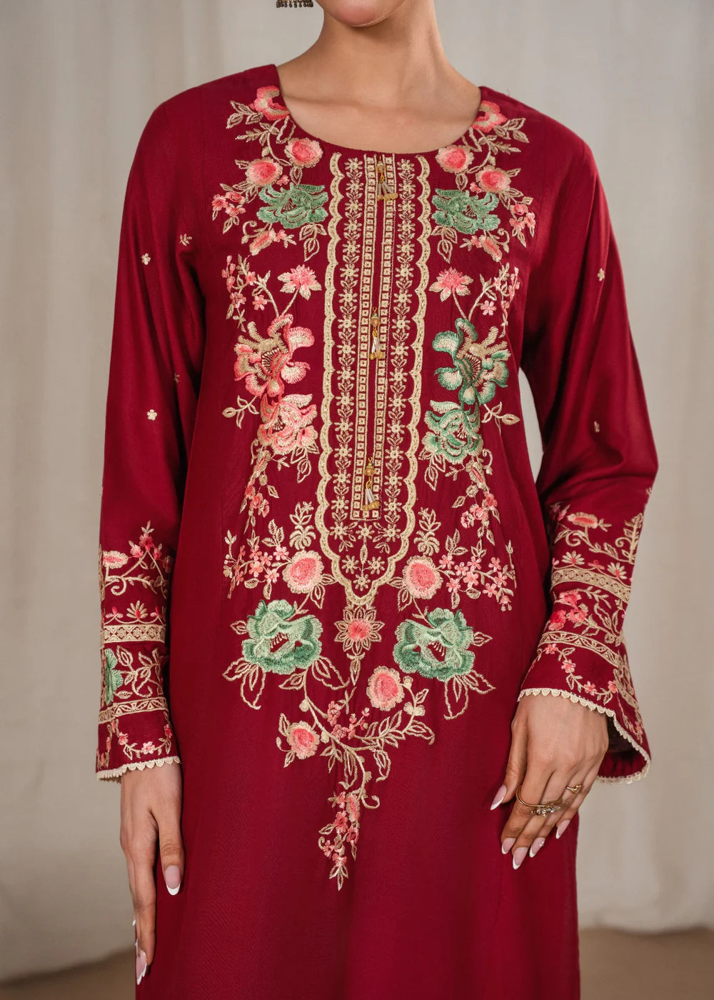 AROHA EMBROIDERED 3PC T