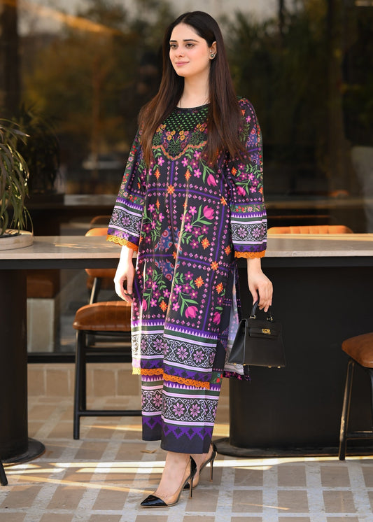 SAYA EMBROIDERED 2PC Embroidered Lawn Suit PL