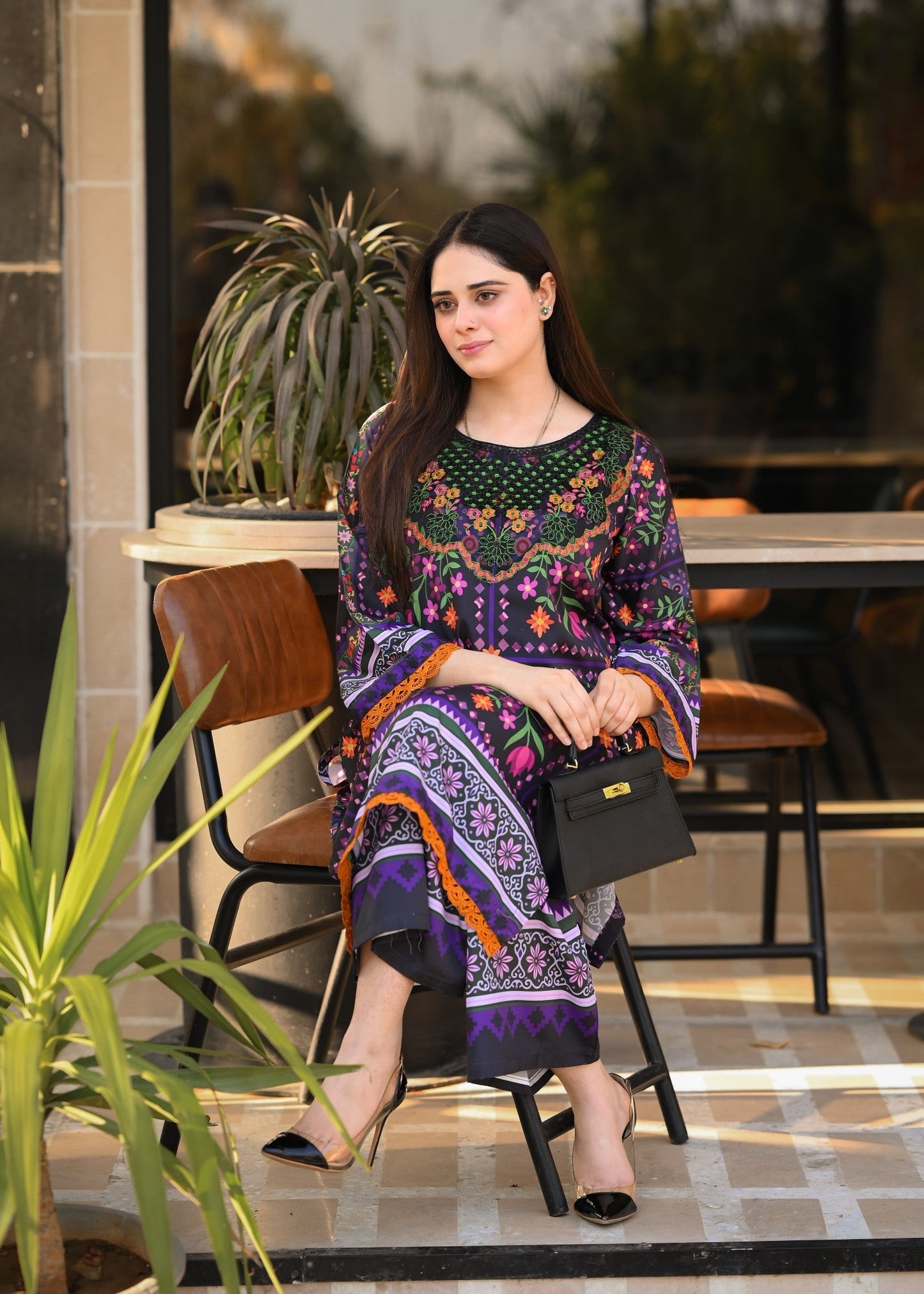 SAYA EMBROIDERED 2PC Embroidered Lawn Suit PL