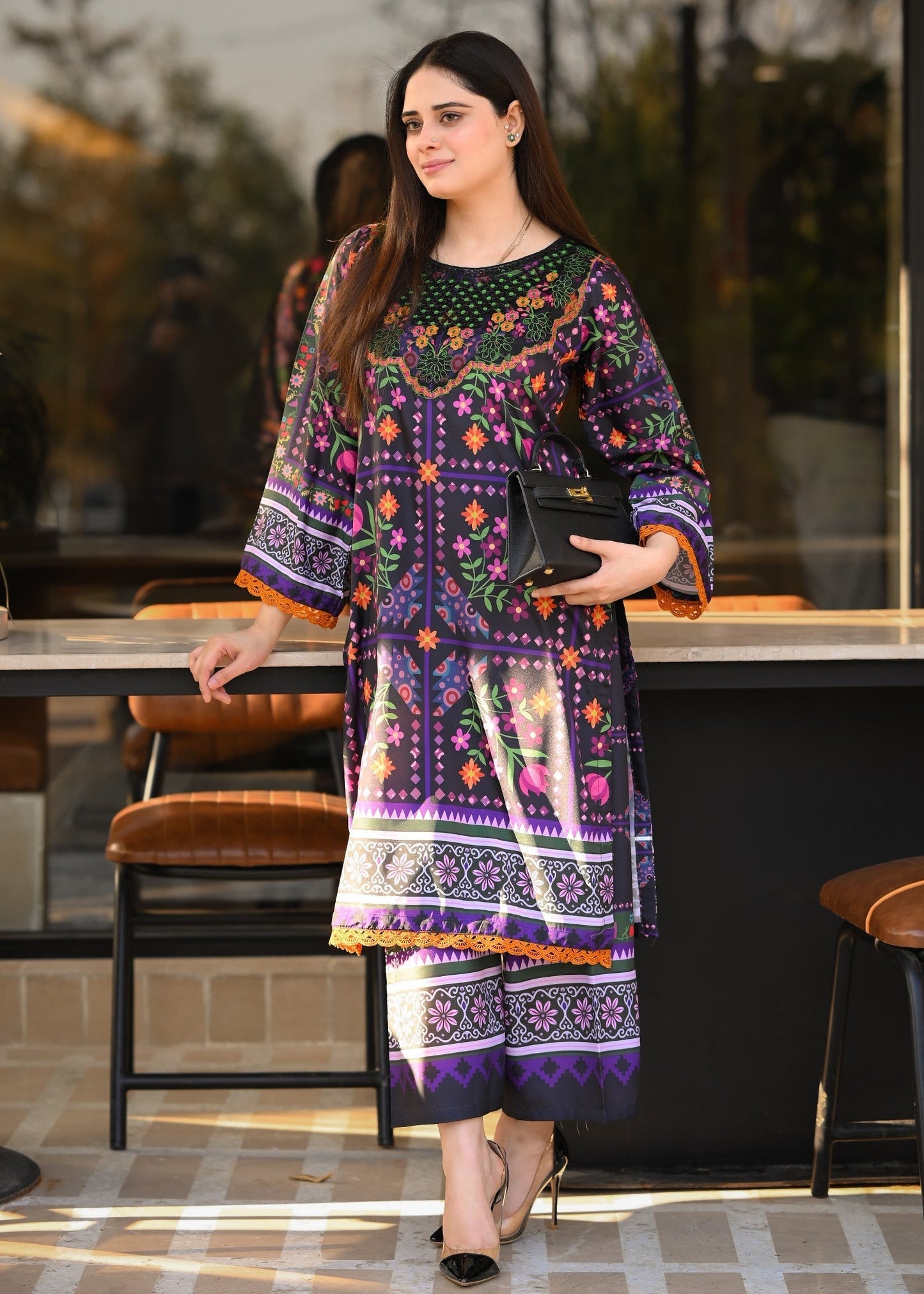 SAYA EMBROIDERED 2PC Embroidered Lawn Suit PL