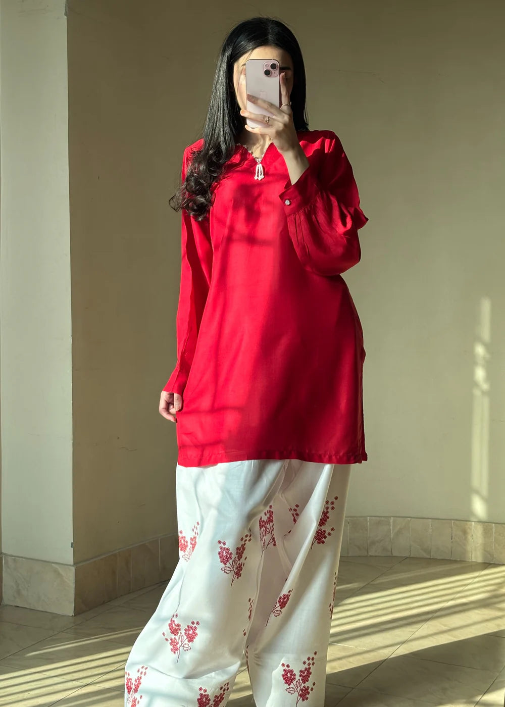 Red Rose 3PC Suit for Women T