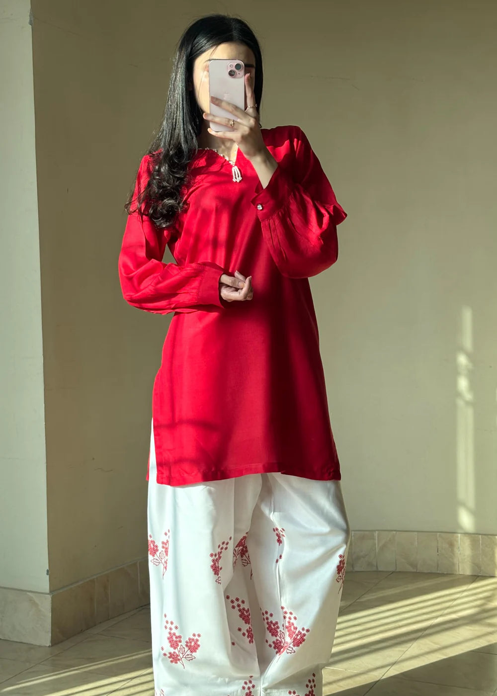 Red Rose 3PC Suit for Women T