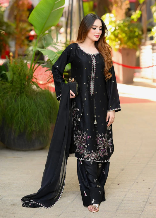 Zarqaa Elegant Embroidered Lawn Dress PL