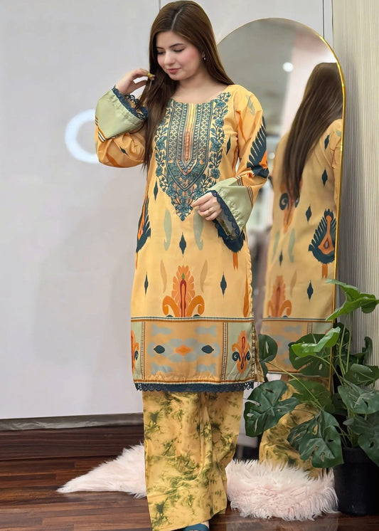 MINSA EMBROIDERED 2PC Embroidered Lawn Suit PL