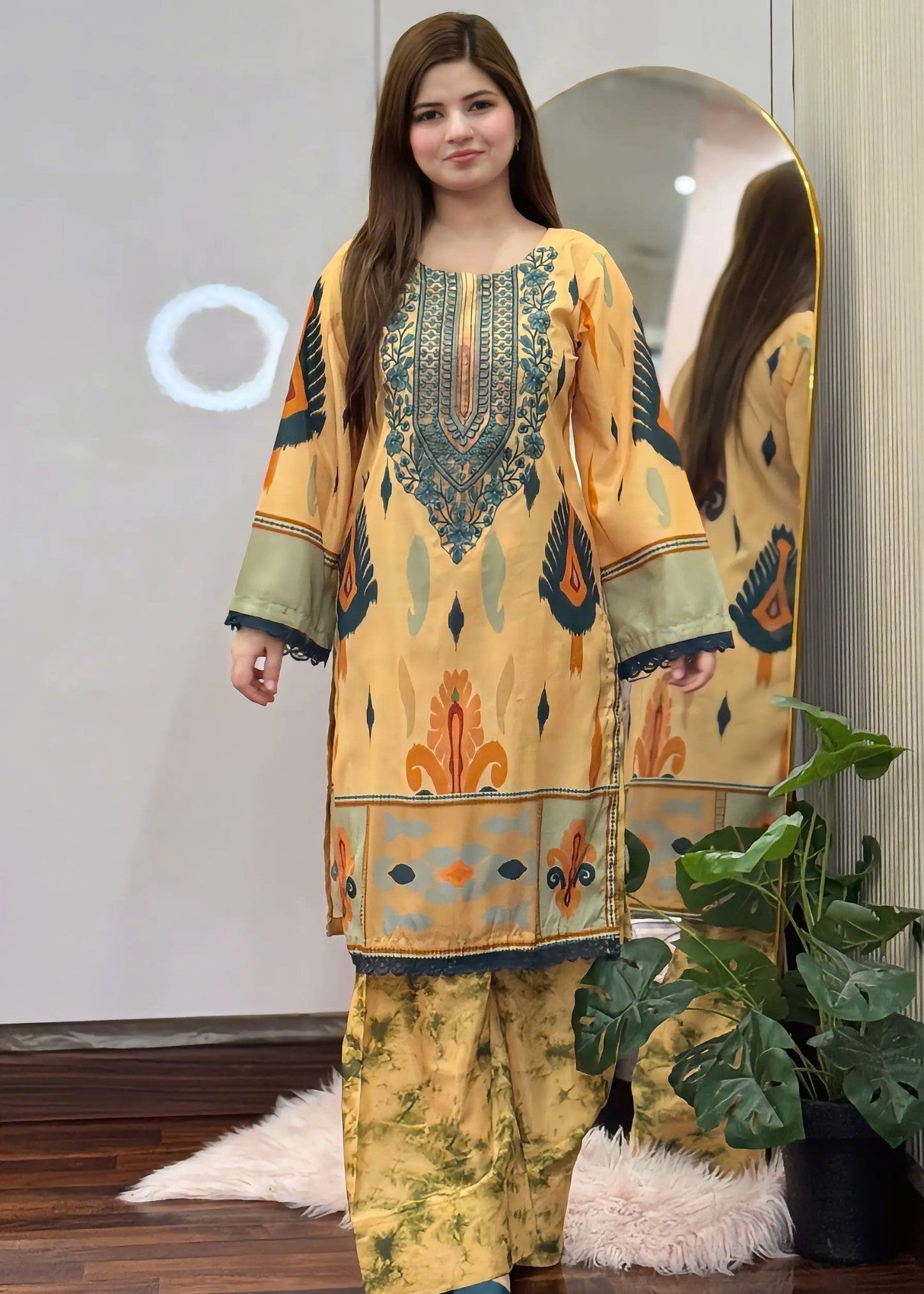 MINSA EMBROIDERED 2PC Embroidered Lawn Suit PL