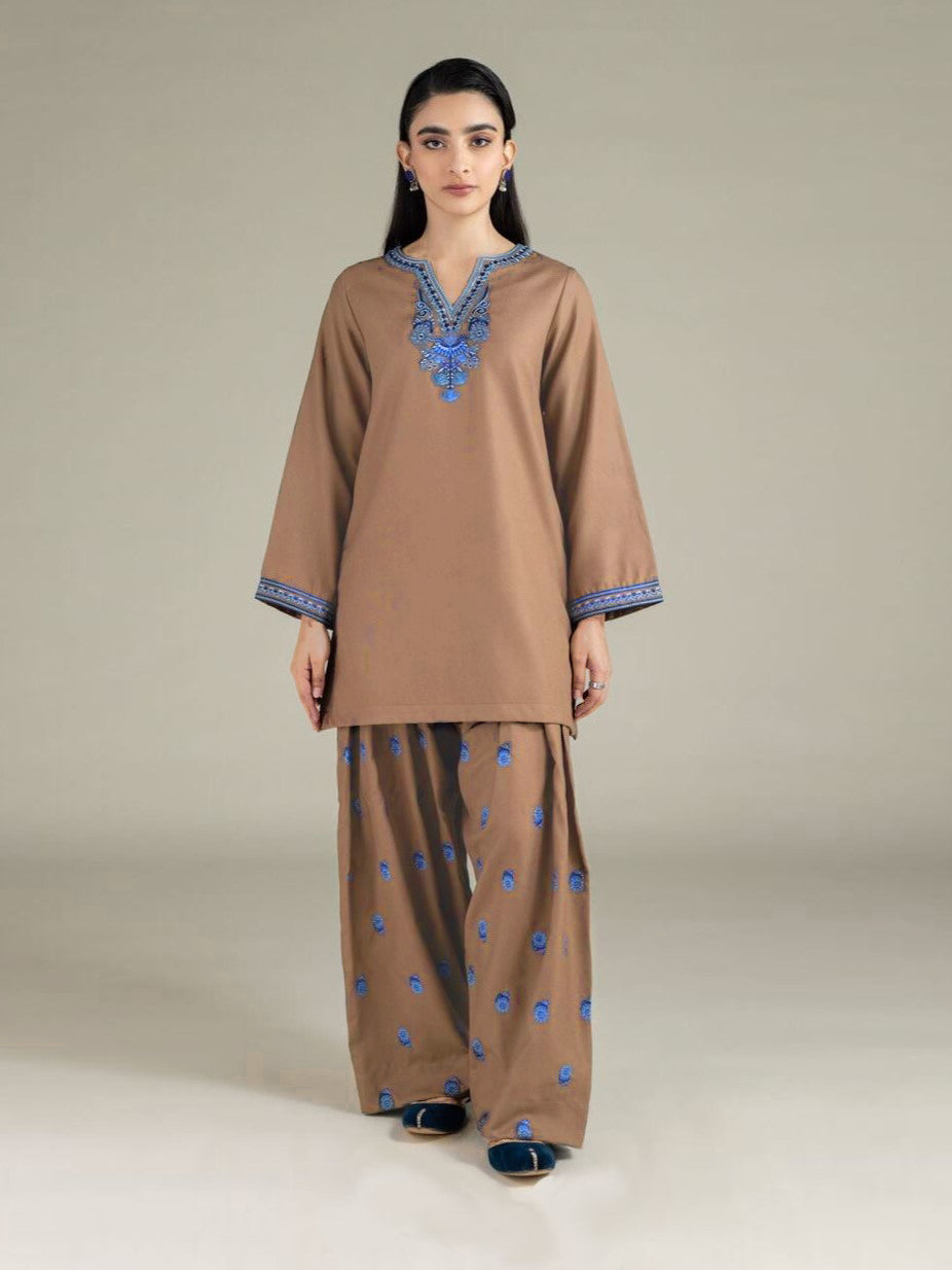 Zarqa Embroidery Cotton Lawn Pocket Dress AD