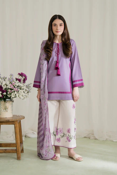 Lila Bloom – Elegant Lavender 3-Piece Dress for Women AD