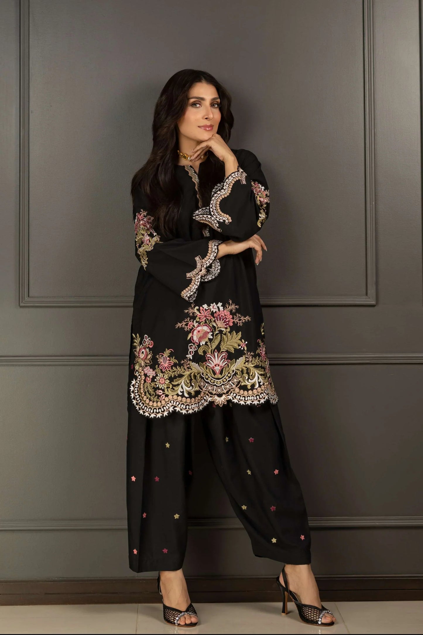 Mehar 2 Piece Embroidered Suit – Elegant Casual Wear T