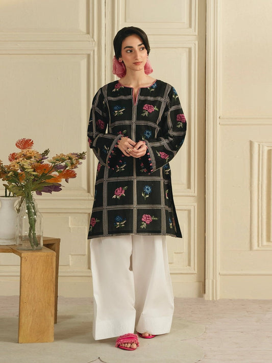Deep Rose - Cross Stitch Emb 2 Piece Farshi Shalwar Outfit AD