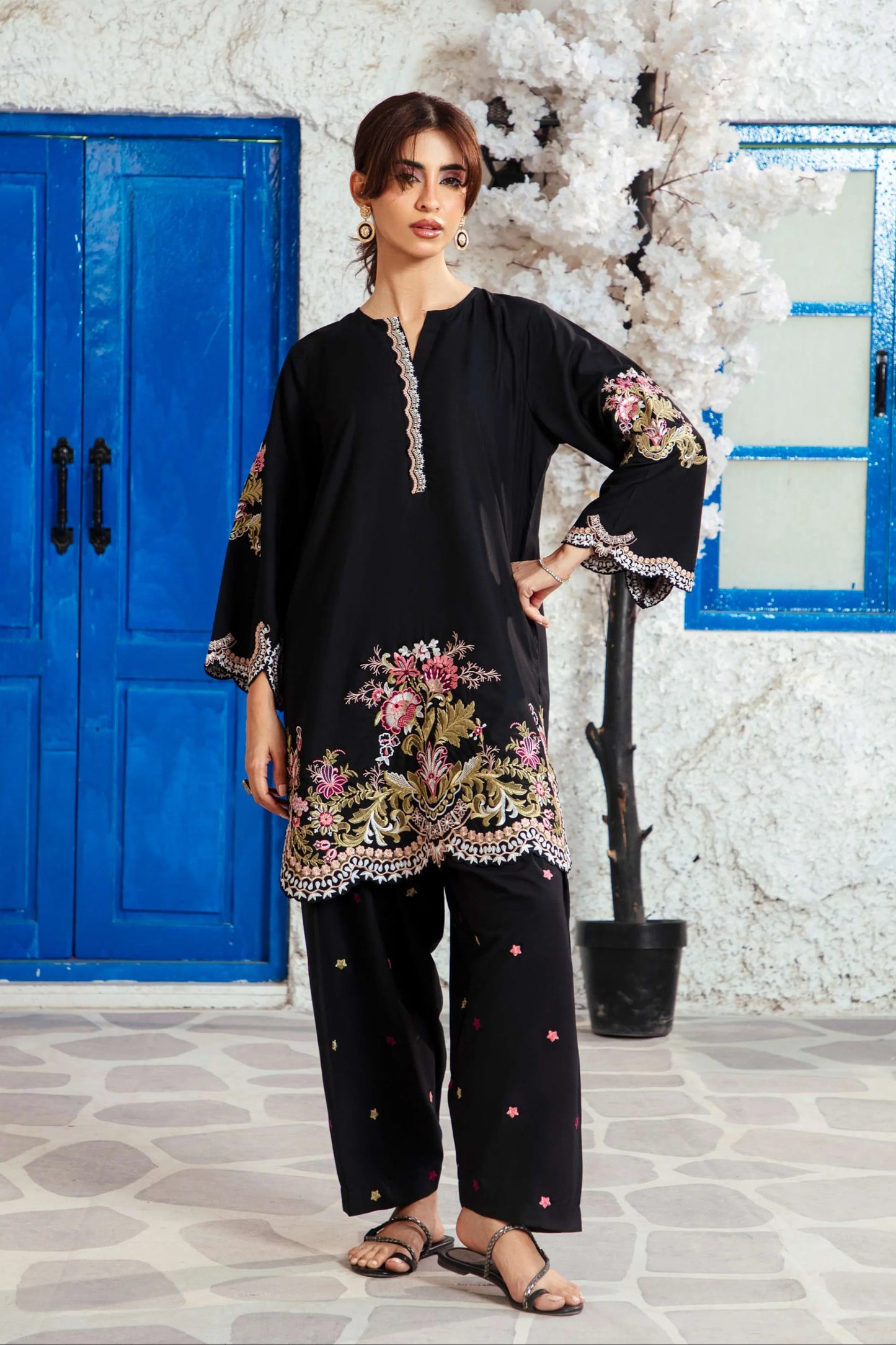 Mehar 2 Piece Embroidered Suit – Elegant Casual Wear T