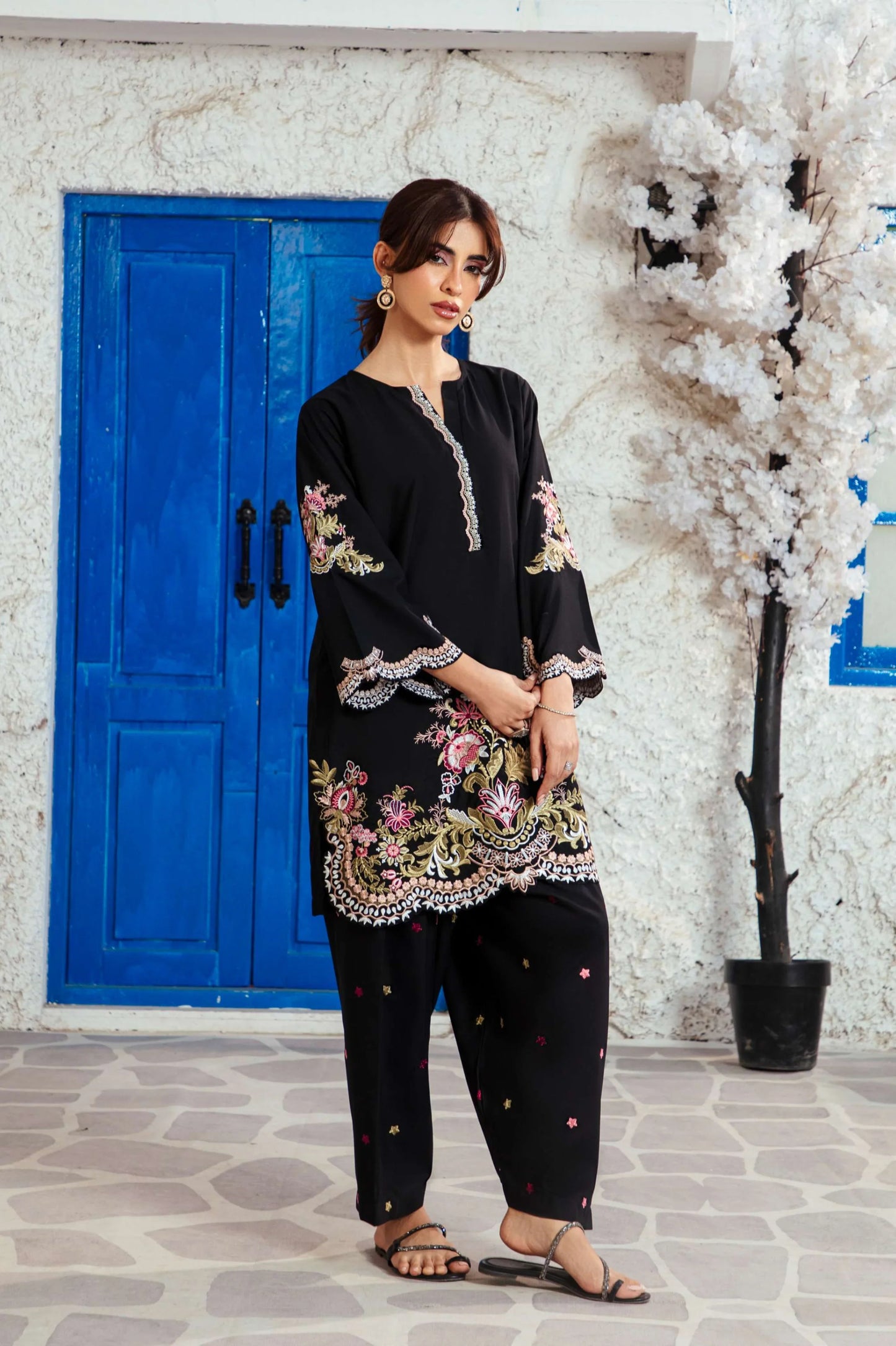 Mehar 2 Piece Embroidered Suit – Elegant Casual Wear T