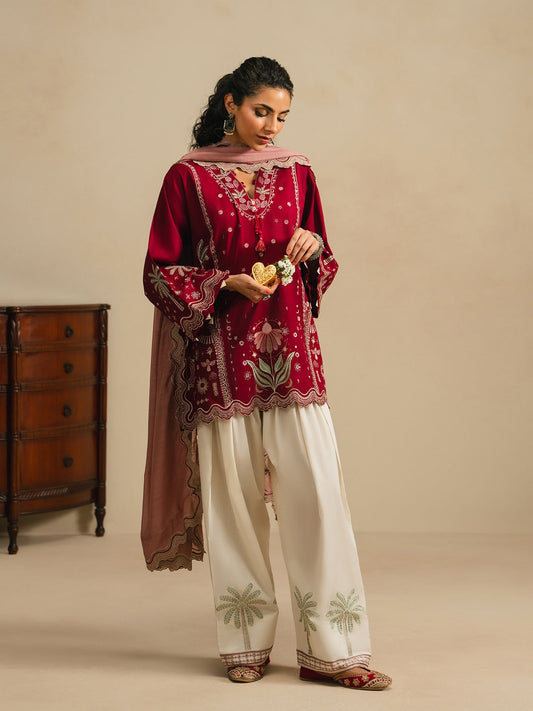 Ruby Grace 3Pcs Women's Embroidered Suit | T