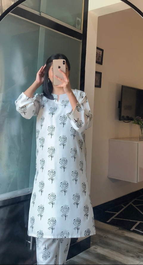 Rose Flower 2pcs Suit