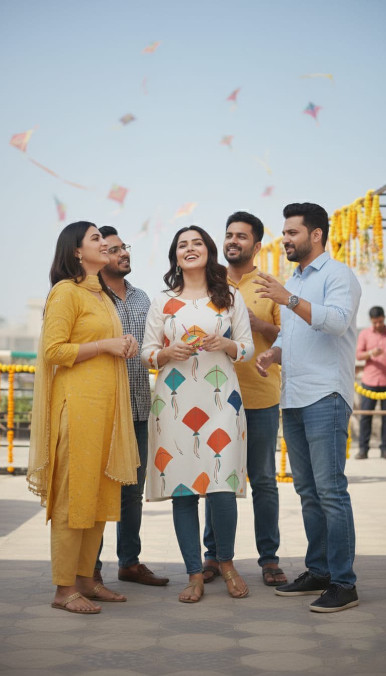 Basant Bloom – Printed Kurti (Stitched) AD