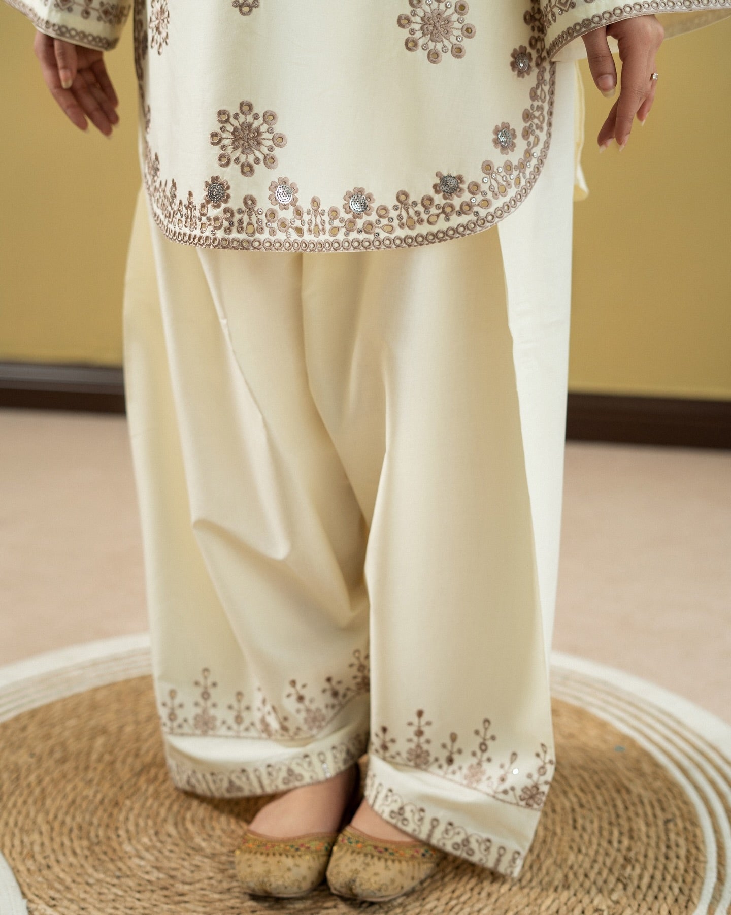 Chandni Sequence Emb 2-Piece Set (Cotton Lawn) Ad