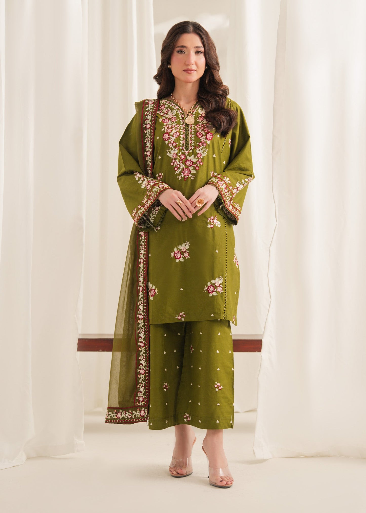 Anarkali Embroidered 3PC | Elegant Women’s Suit PL
