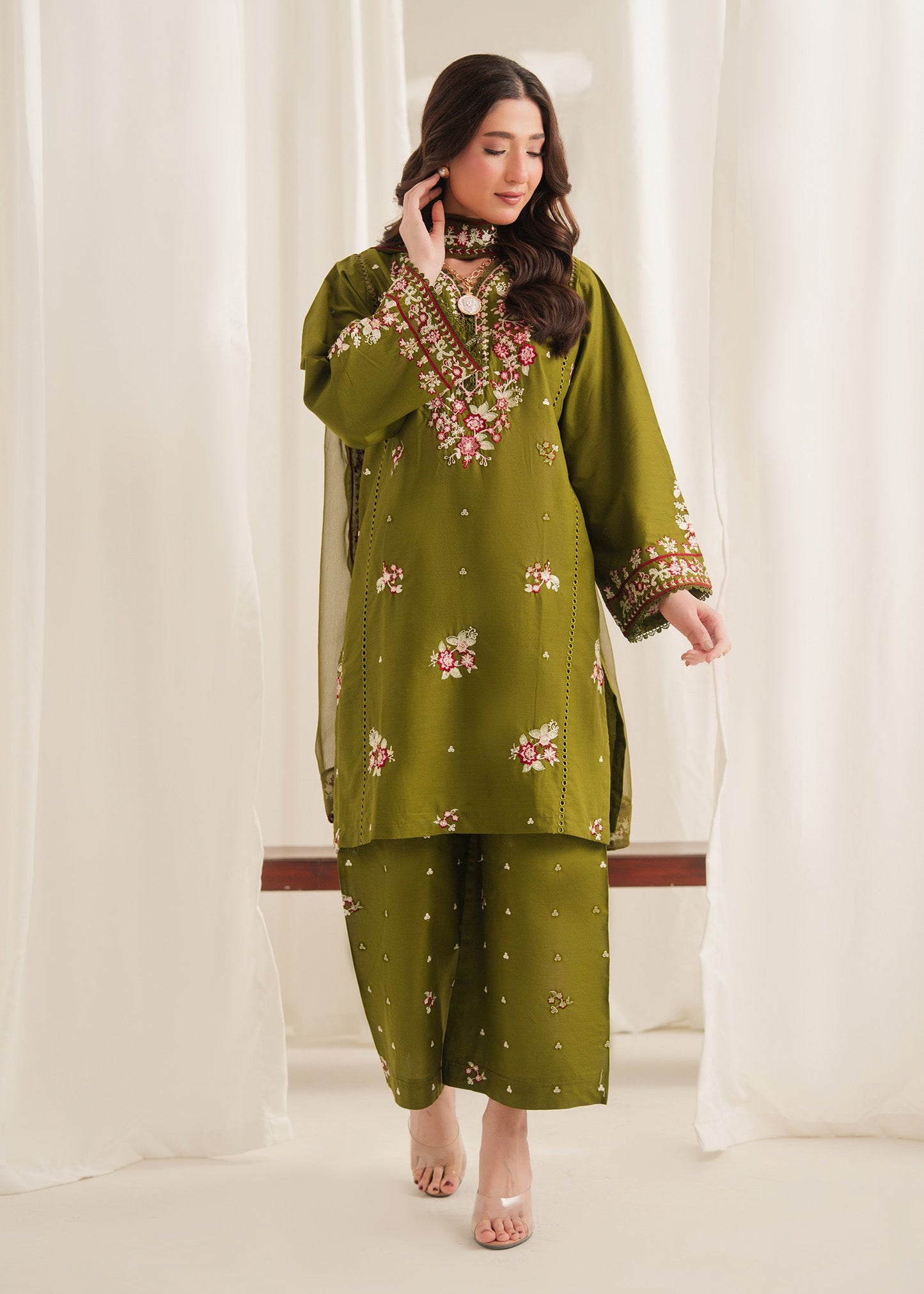 Anarkali Embroidered 3PC | Elegant Women’s Suit PL