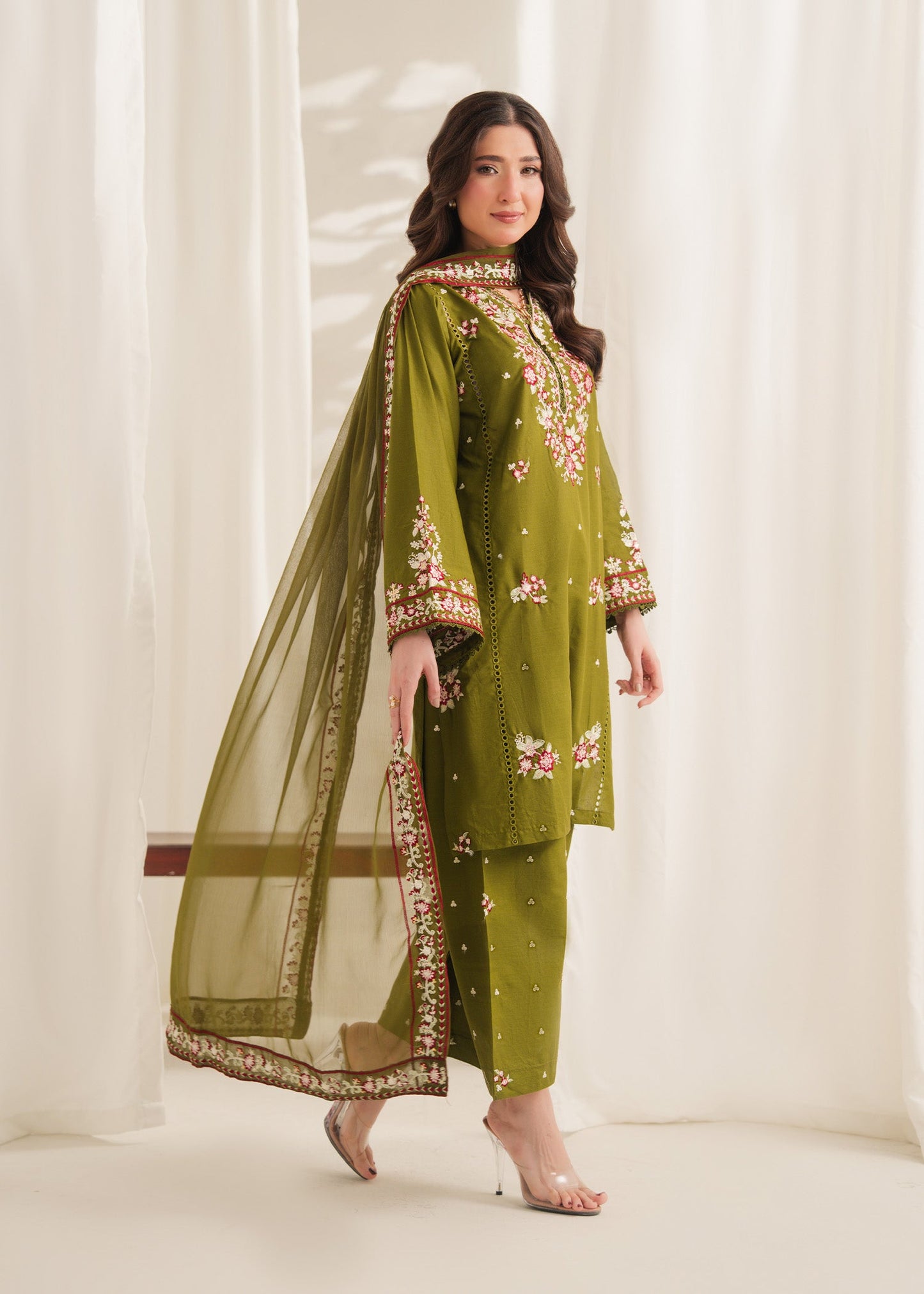 Anarkali Embroidered 3PC | Elegant Women’s Suit PL