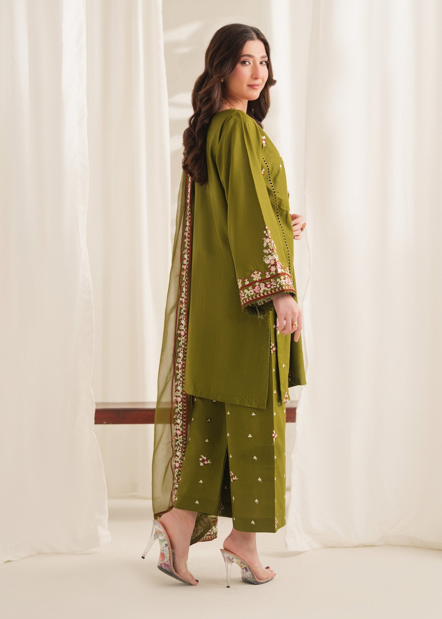 Anarkali Embroidered 3PC | Elegant Women’s Suit PL