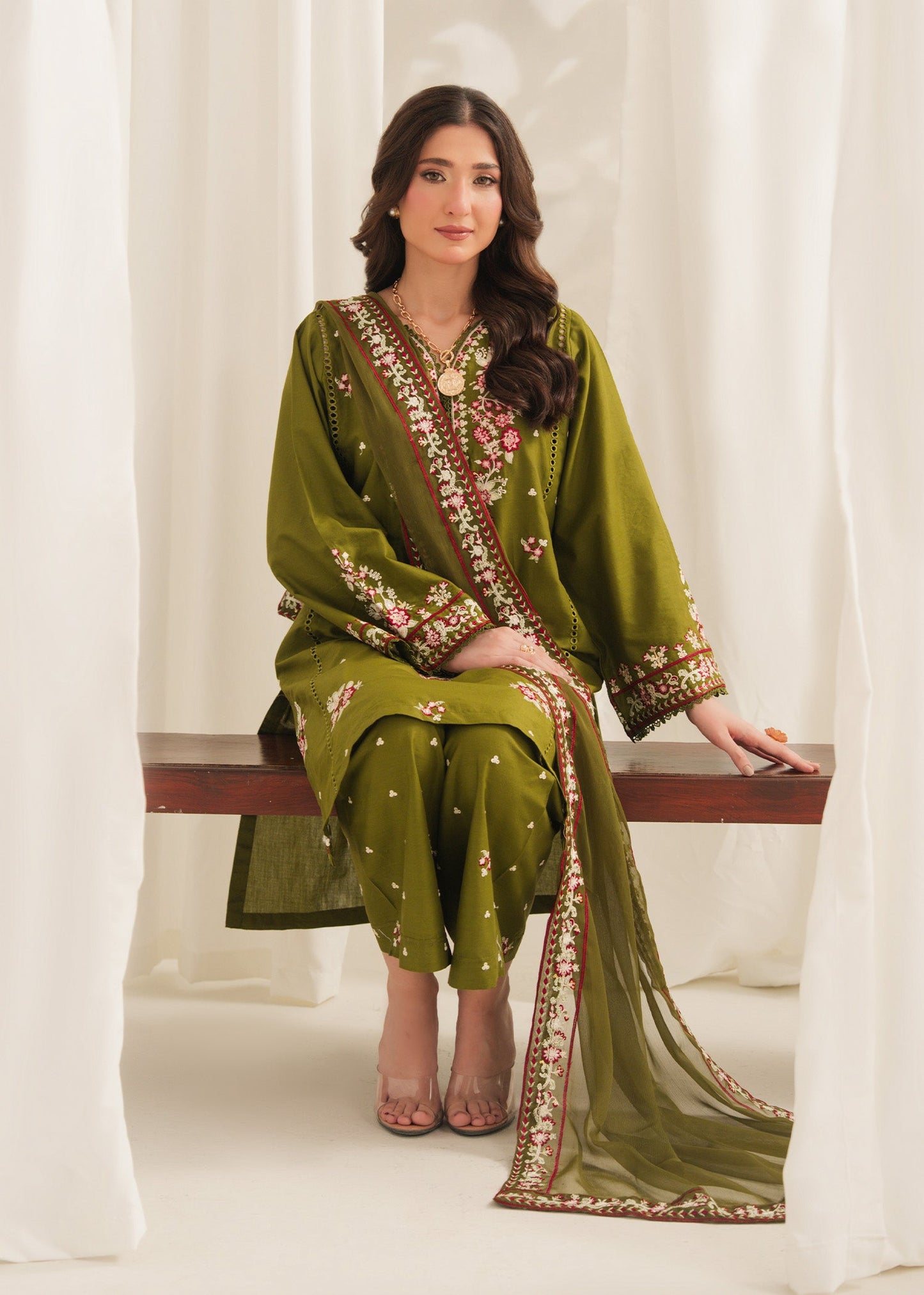 Anarkali Embroidered 3PC | Elegant Women’s Suit PL