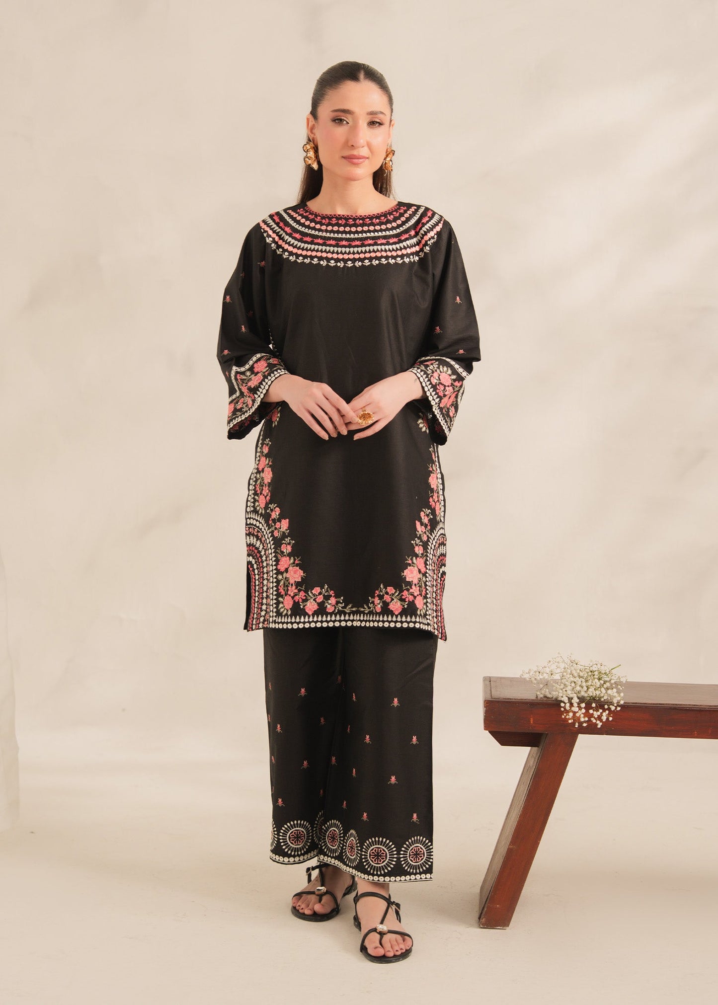 Black Roll Women's Suit | Stylish Pakistani Wear Pl