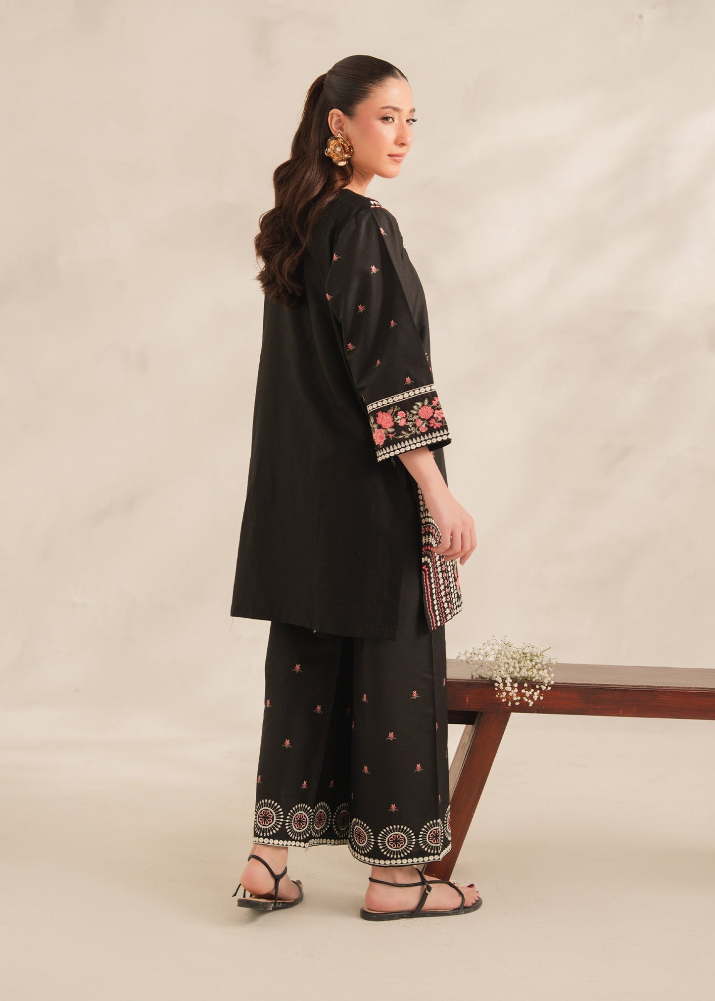 Black Roll Women's Suit | Stylish Pakistani Wear Pl