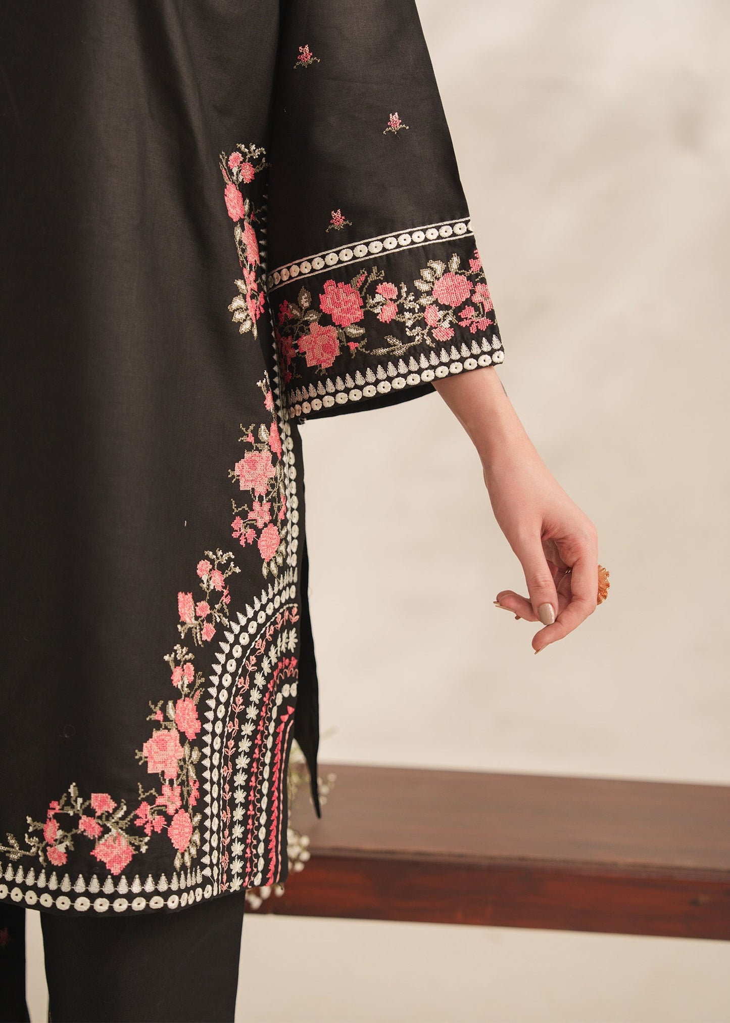 Black Roll Women's Suit | Stylish Pakistani Wear Pl