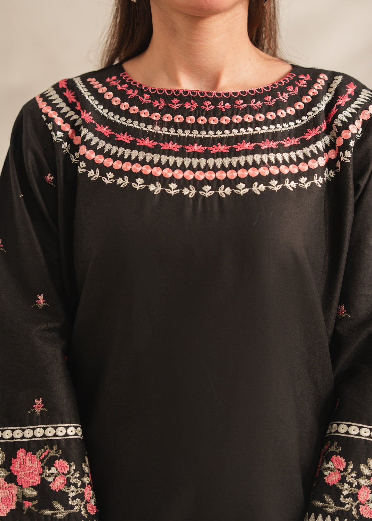 Black Roll Women's Suit | Stylish Pakistani Wear Pl
