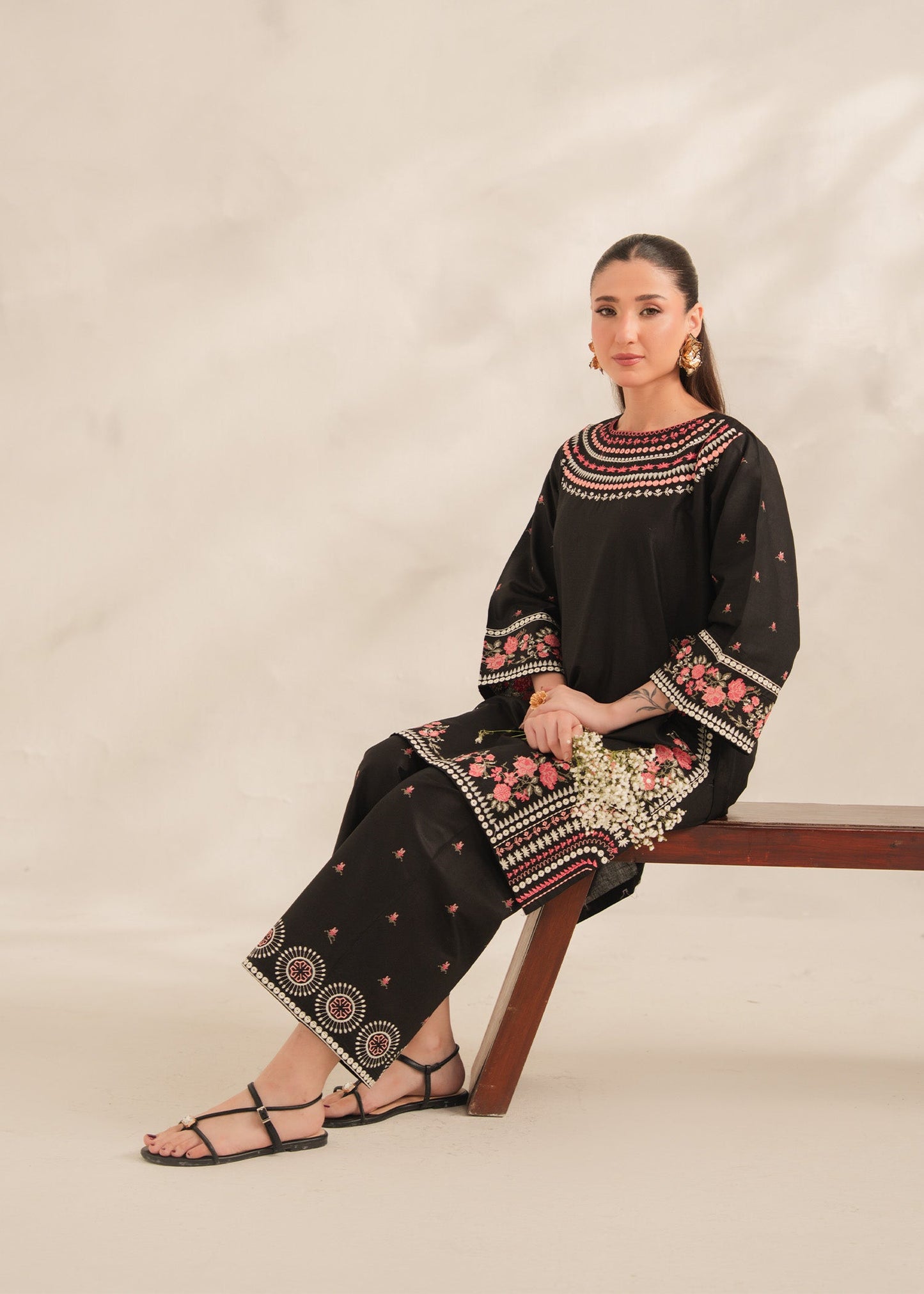 Black Roll Women's Suit | Stylish Pakistani Wear Pl