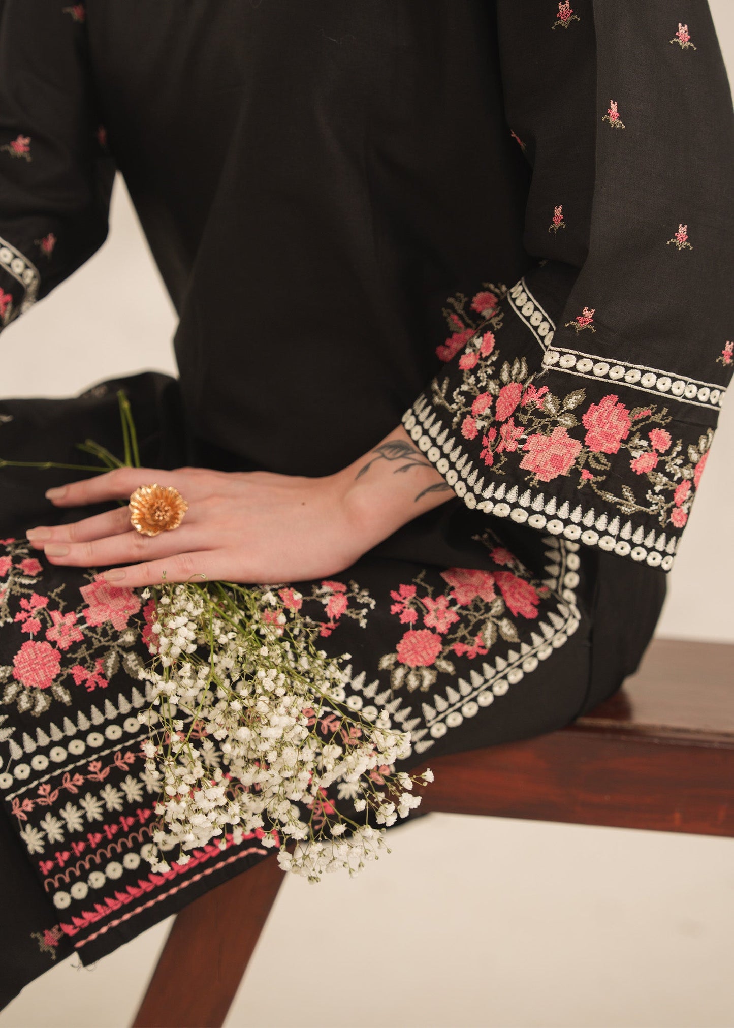 Black Roll Women's Suit | Stylish Pakistani Wear Pl
