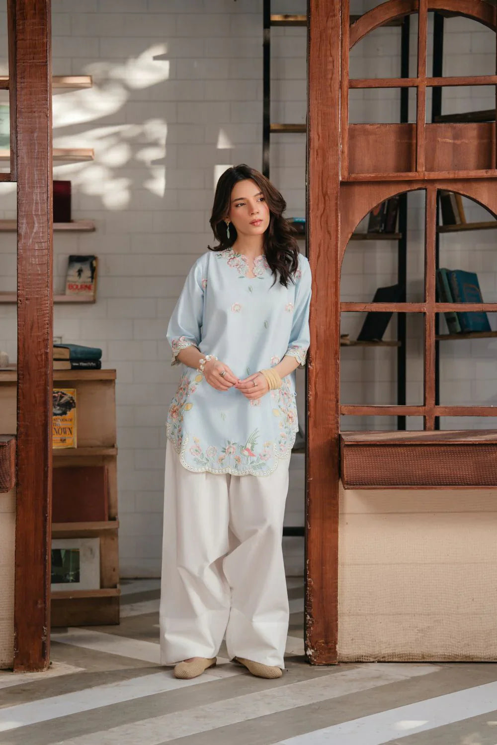 Elara 3 Piece Embroidered Suit – Premium Women's Wear T