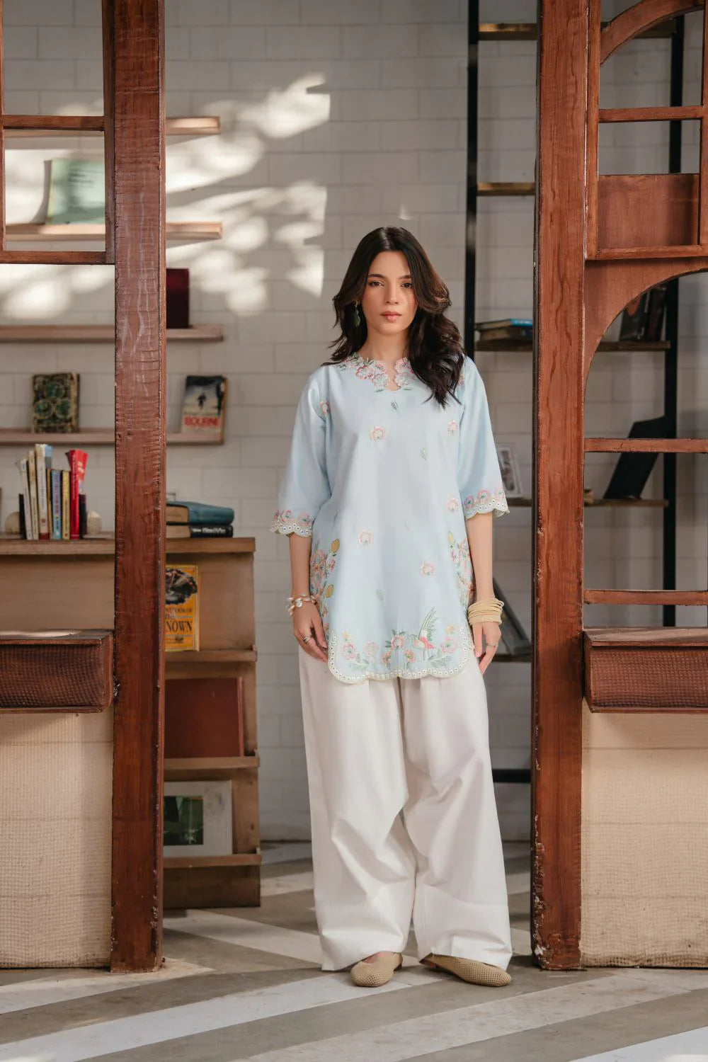 Elara 3 Piece Embroidered Suit – Premium Women's Wear T