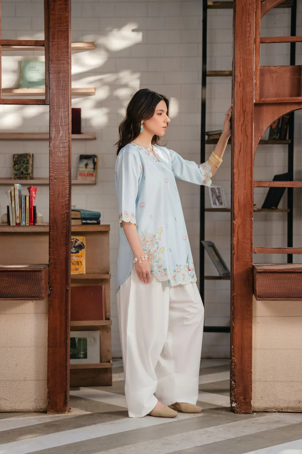 Elara 3 Piece Embroidered Suit – Premium Women's Wear T