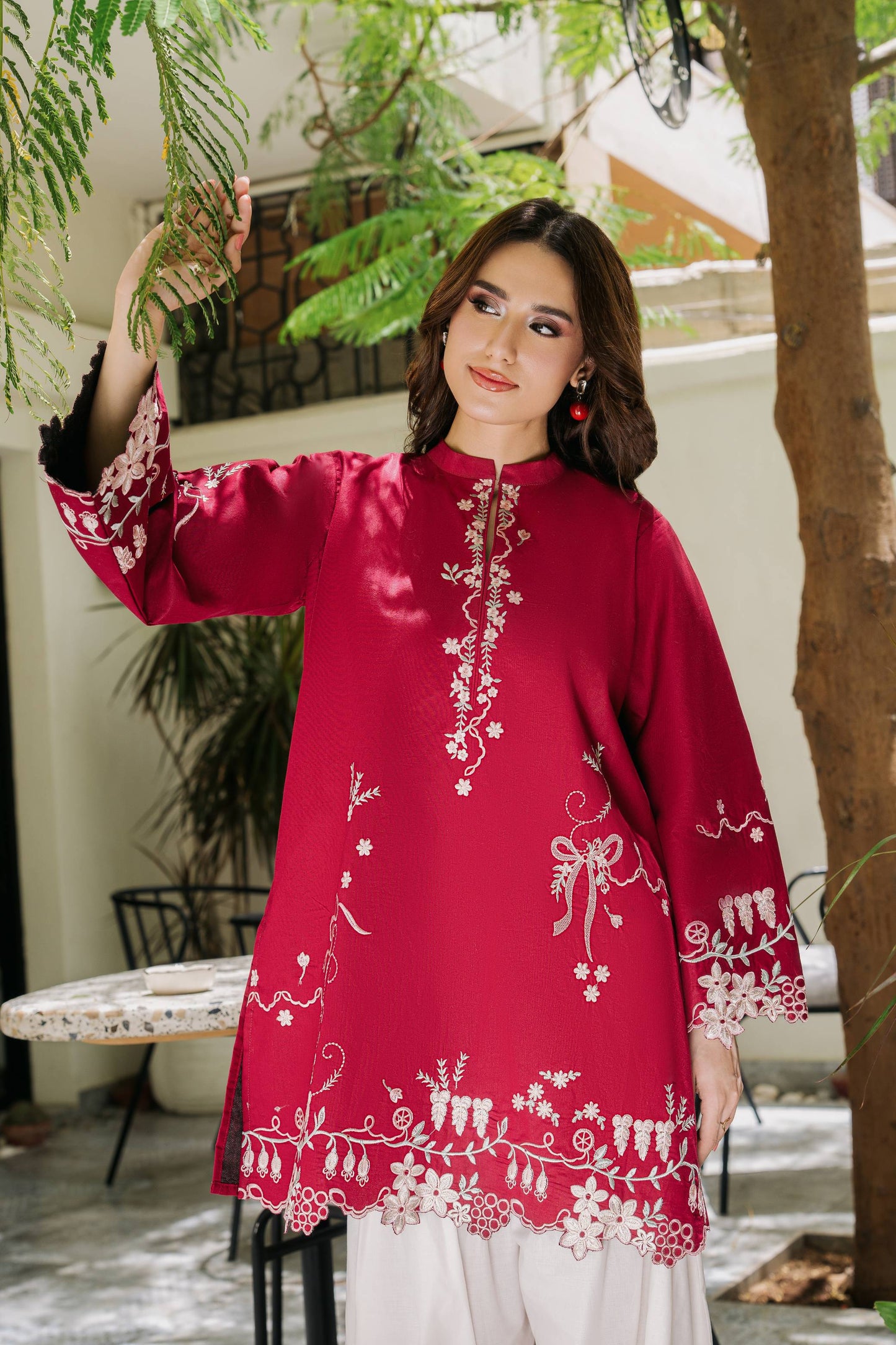 Rosette 3 PCs Embroidered Suit for Women | T