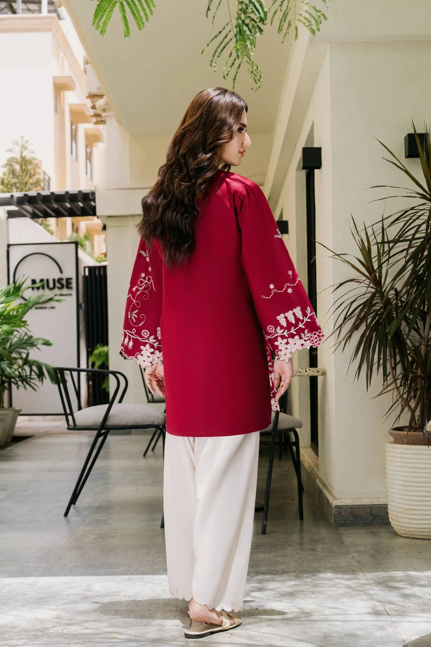 Rosette 3 PCs Embroidered Suit for Women | T