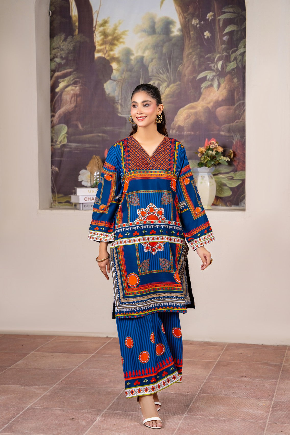 Silky Lawn Collection Tailored for Small, Medium & Large Women Dress