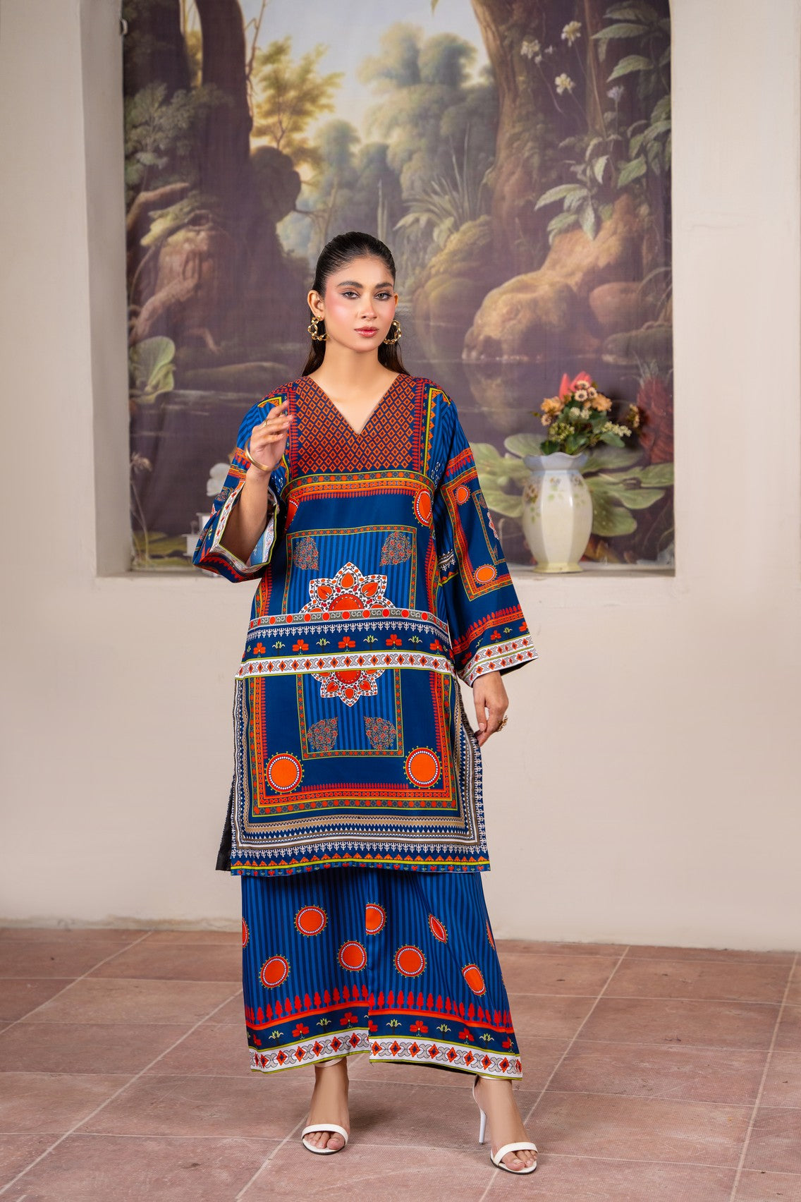 Silky Lawn Collection Tailored for Small, Medium & Large Women Dress