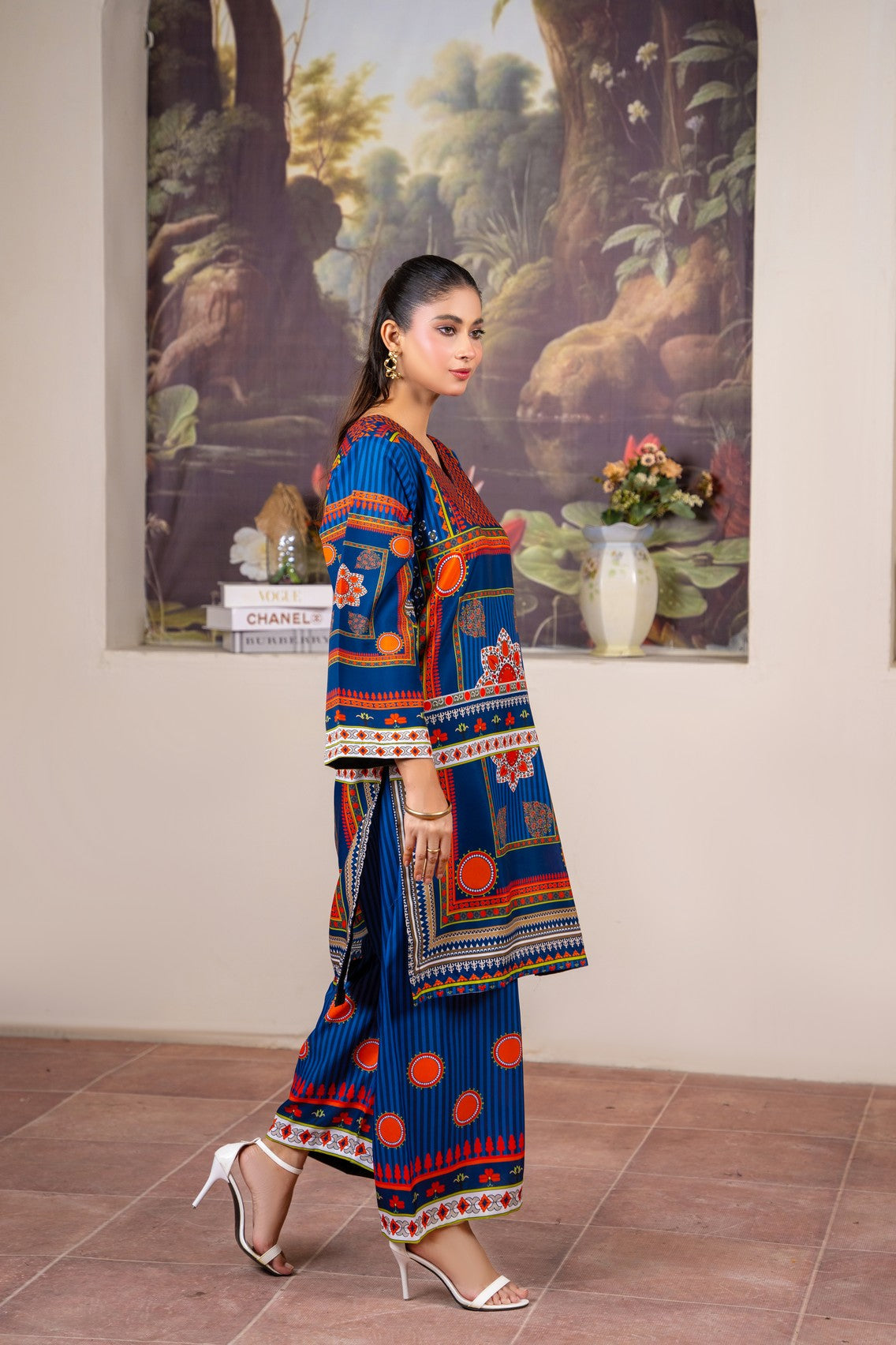 Silky Lawn Collection Tailored for Small, Medium & Large Women Dress