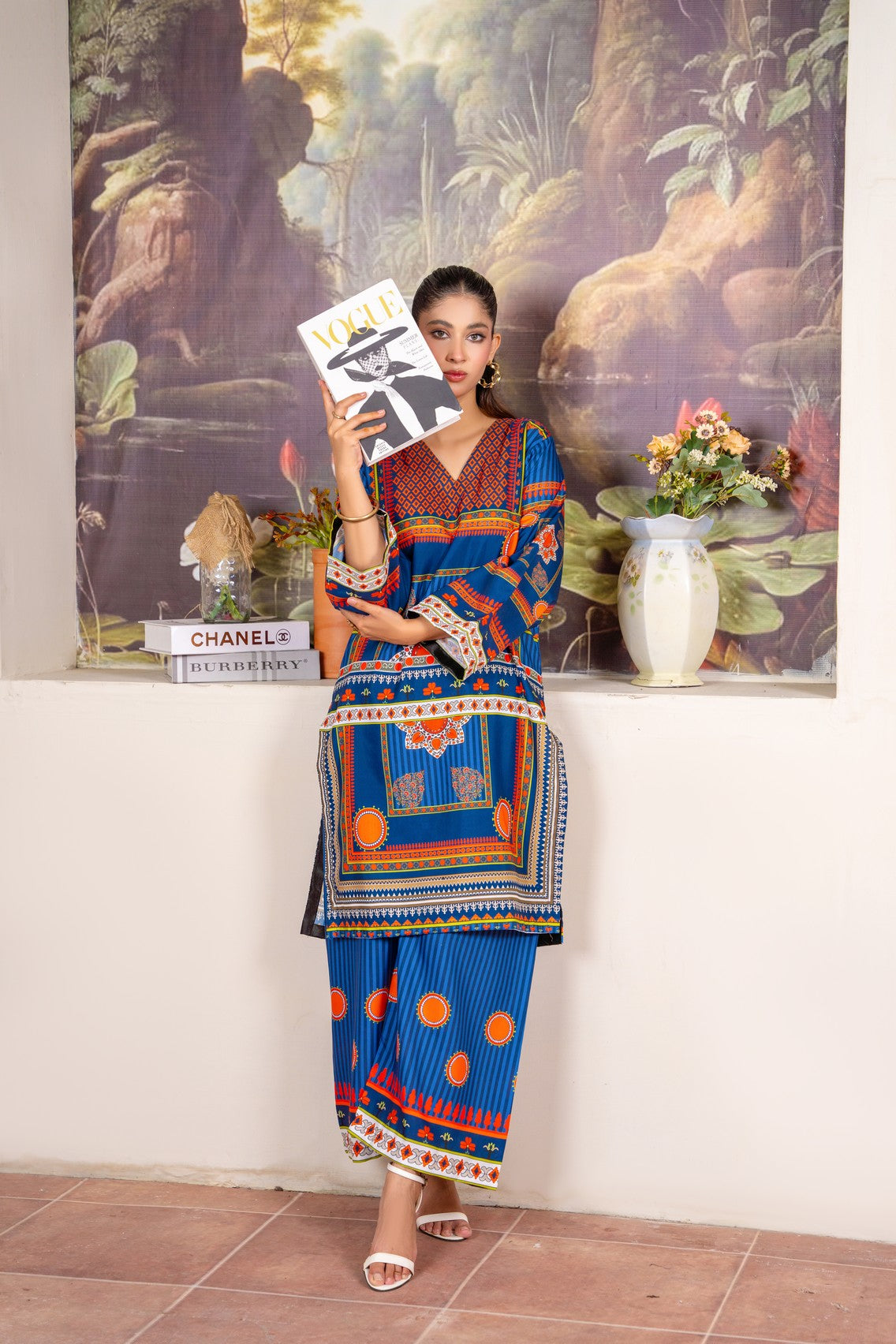 Silky Lawn Collection Tailored for Small, Medium & Large Women Dress