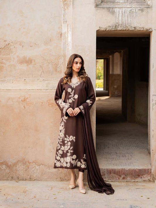 New Brownie Embroidered Lawn 3PC Ready to Wear Suit T